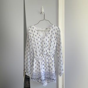 Hollister Floral Print Romper With Pockets